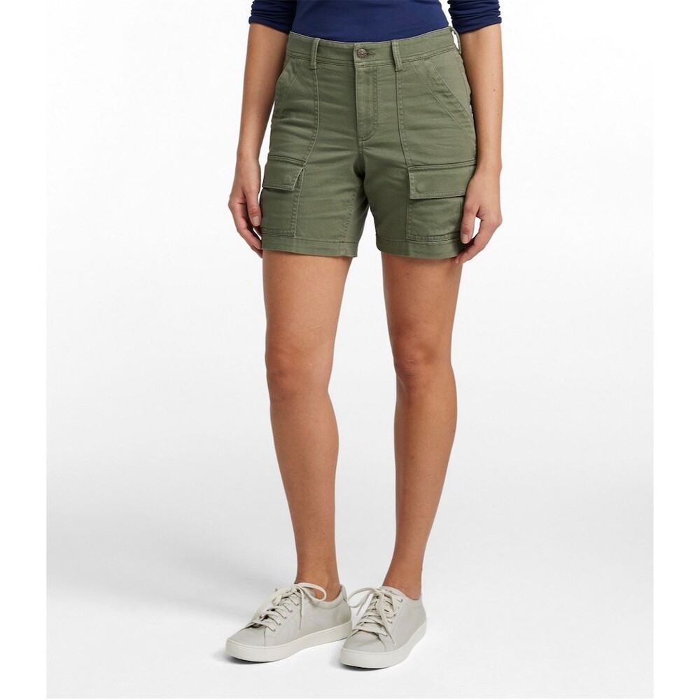 L.L.Bean Comfort Stretch Cargo Shorts 7” Green Utility Hiking Army Gorpcore, 10